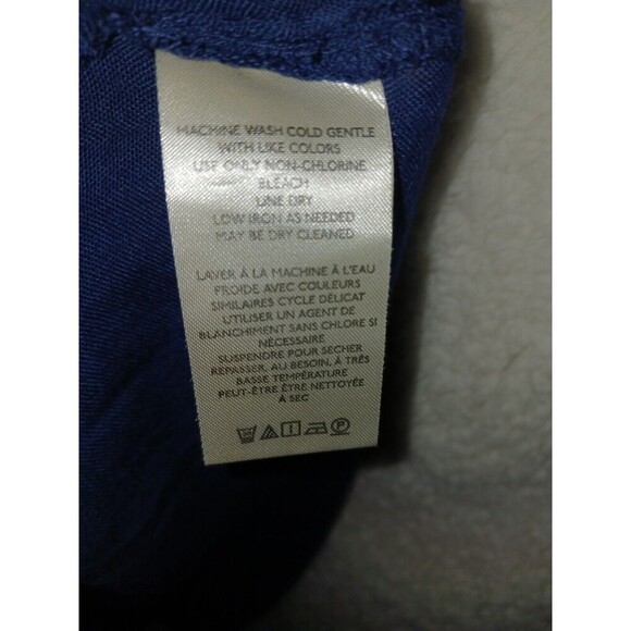 Free People Navy Blue Sheer Long Flowy Tank Top with Adjustable Straps Small - Picture 5 of 8